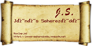 Jónás Seherezádé névjegykártya