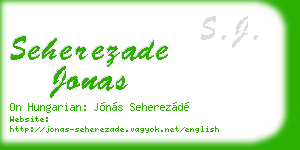 seherezade jonas business card