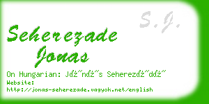 seherezade jonas business card